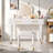 Modern Vanity Table Set With Touch Screen Lighted Mirror, Dressing Table And A Cushioned Stool