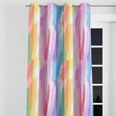 Rideaux colorés pour chambre à coucher Teens - Rideau à œillets Dreamy Rainbow Air - 1 panneau