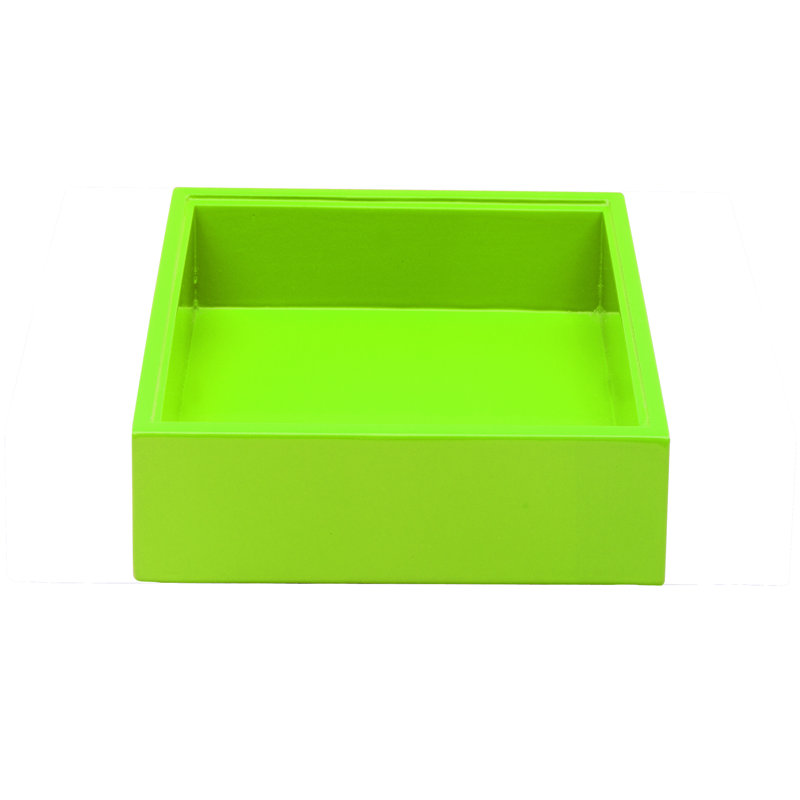 Tre Square Basket - 12 Pieces , 1.57" H x 5.91" W x 5.91" D, Lime