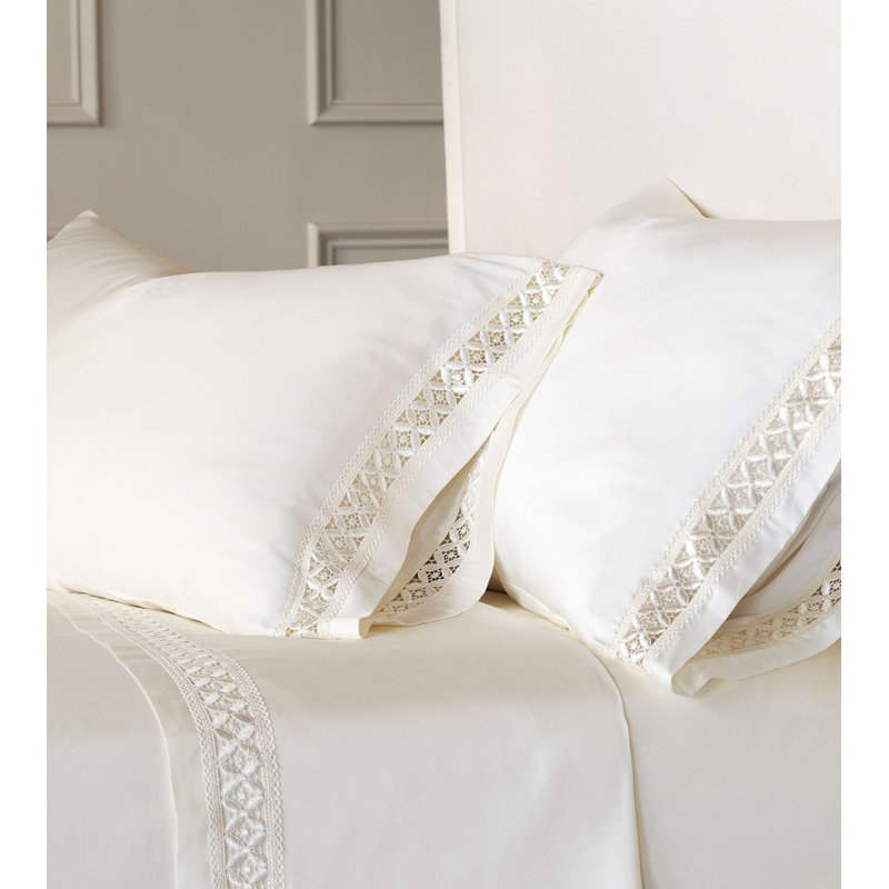 Juliet Sheet Set, King, Ivory/Ivory