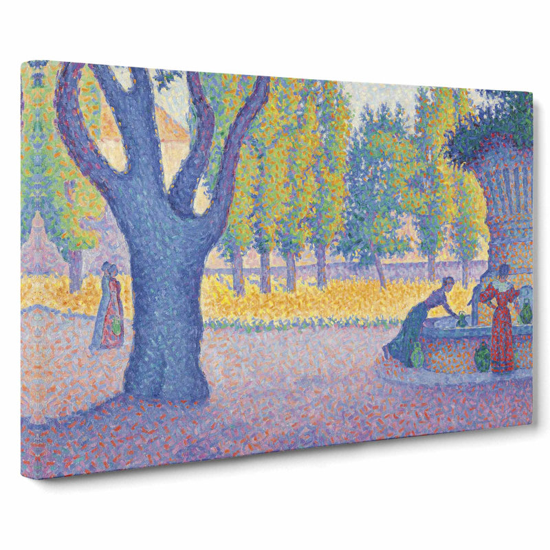 Saint-Tropez Fountain by Paul Signac - Wrapped Canvas Painting, 40cm H x 60cm W x 3cm D
