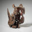 Figurine miniature en buste de rhinocéros Enesco