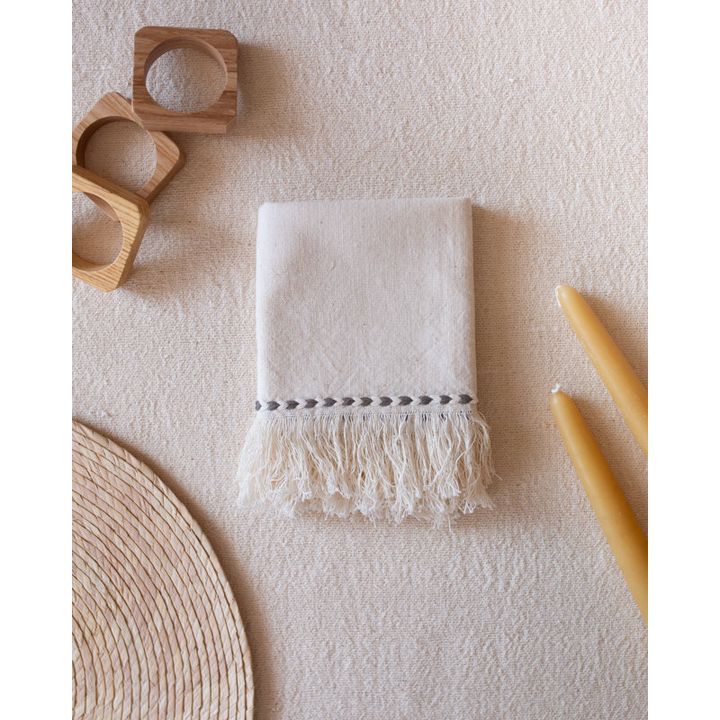 Gray Braid Detail Napkin