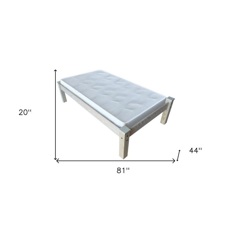 Natural Solid Wood Twin Bed Frame