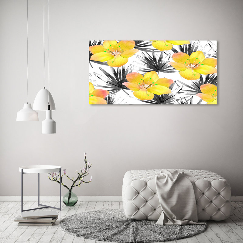 Tropical Flowers - Wrapped Canvas Print