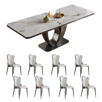 Ensemble de table et de chaises rectangulaires Home Rock