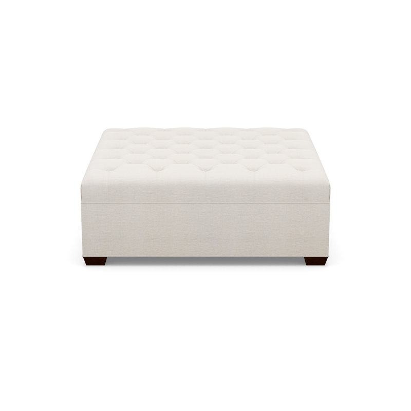 Square Tufted Ottoman, 8240-70, Walnut