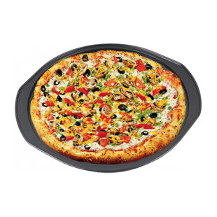 18 Gauge Aluminum Standard Weight Wide Rim Pizza Pan Round Baking