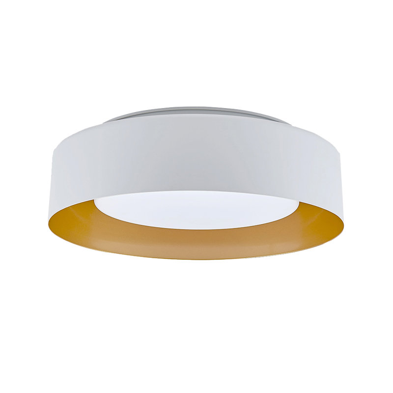 15 Inch 3 Light Makenleigh Glass Flush Mount , White