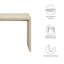 Console en faux travertin Mirella