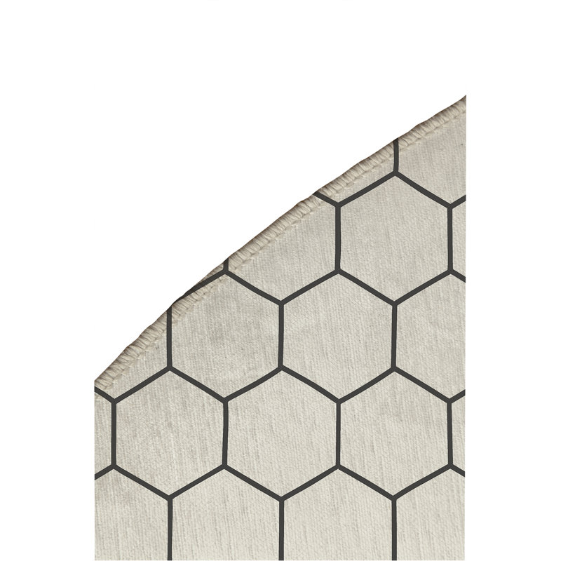 Tapis de jeu pour enfant Peigne, Ivoire/gris anthracite