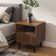 Fluted End Table with Drawer and Solid Wood Legs