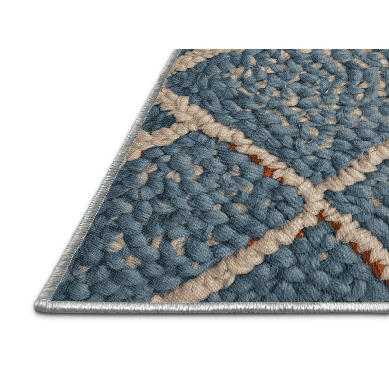 Machine Washable Beige Area Rug, Rectangle 8' x 10'