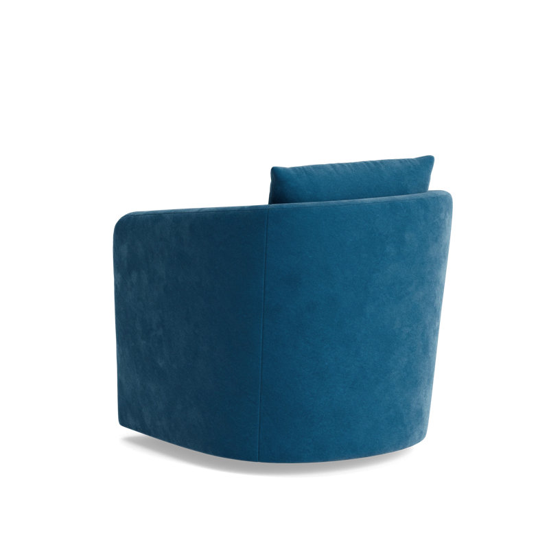 Astrid Swivel Chair, Performance Velvet - Denim