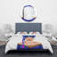 Ensemble de housse de couette en microfibre bleu / blanc / beige-66399500