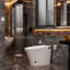 Toilette intelligente à hauteur confortable ADA avec réservoir intégré, siège chauffant, fonctions bidet et couvercle à ouverture automatique