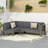 X-BACK RIGHT CORNER BENCH OF SET 2
