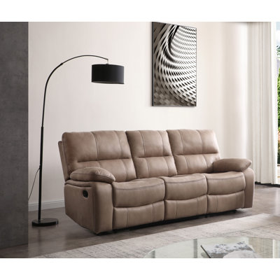 Fleurimon Upholstered 87'' Reclining Sofa