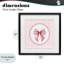 «Pink Bow» avec impression circulaire encadrée de guingan sous verre, design par Christine Simpson Art-1267228497-1267228496