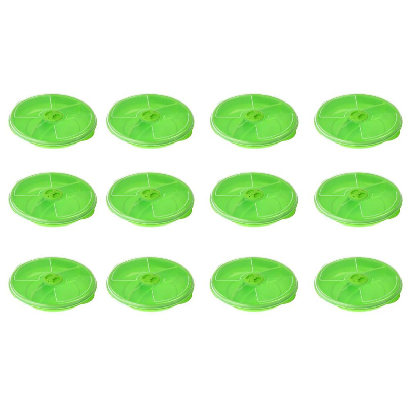 Ensemble de plats à service divisé Guzman, Vert, Ensemble de 12