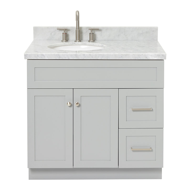 Ensemble de meuble-lavabo simple 37 po Abell, Gris