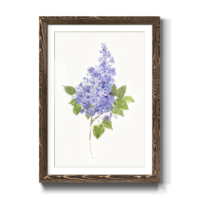 Lilas botanique délicat - impression, Noyer, H 44 po x l 31 po x P 1 po