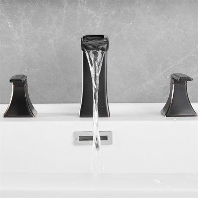 2-handle Bathroom Faucet with Drain Assembly