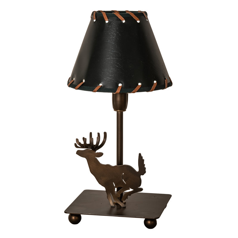 Rustic Lodge Table Lamp, Green
