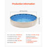 24ft Round Overlap Pool Liner – 54in Wall Height, Vinyl, Above Ground, Durable