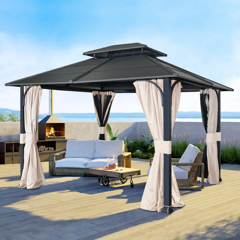 14 pi. L 12 pi. D Pavillon de jardin