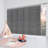 Semi-Sheer Charcoal Camo 6-Panel Single Rail Panel Track Extendable 98-130W x 94H, Panel width 23.5"