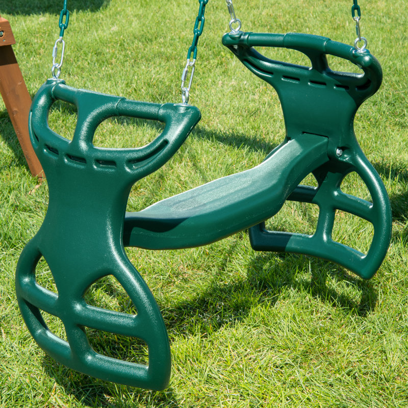 Fauteuil oscillant double avec chaînes, Vert