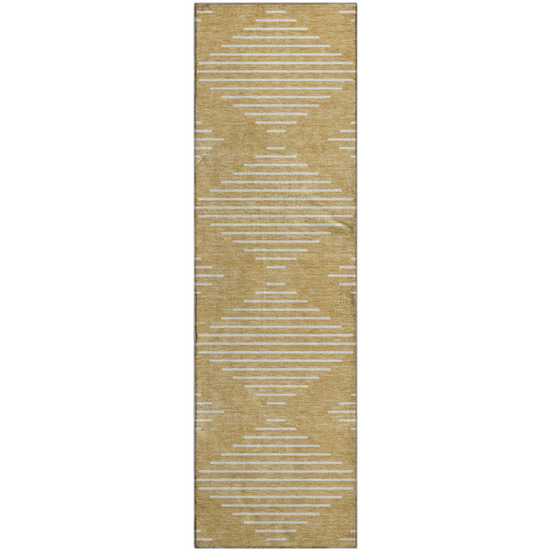 Premium Machine Washable Colmenero AMF1016 Geometric Rug, Runner 2'3" x 7'6"