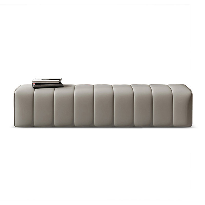 Banc avec revêtement, H 15,75 po x l 70,87 po x P 15,75 po, Gris