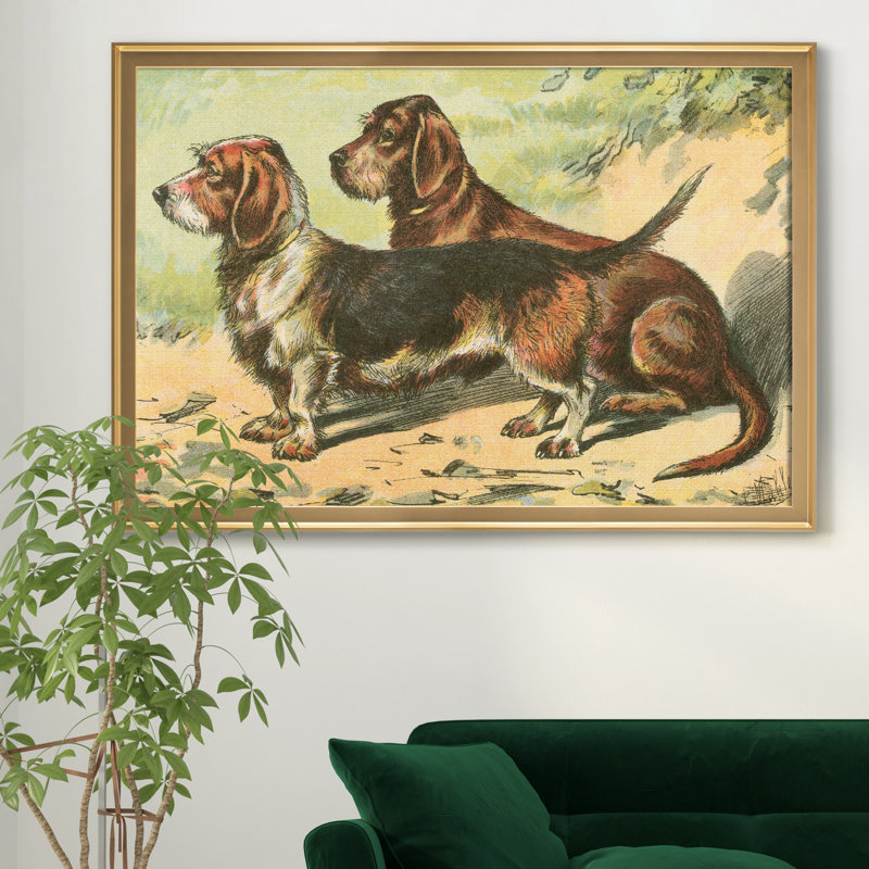«Mans Best Friend IX», reproduction d'art sur toile encadrée, Doré, H 26,5 po x l 36,5 po x P 1,5 po