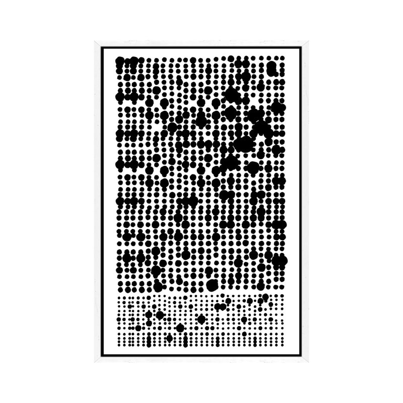 Rows Of Dots by The Maisey Design Shop - Floater Frame Gallery-Wrapped Canvas Giclée on Canvas, White