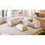 Canapé modulaire 7 places avec repose-pieds mobile