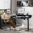 55" Inches Electric Standing Desk with Keyboard Tray, Height Adjustable Stand up Desk with 2 Drawers, Ergonomic Sit to Stand Desk with Storage Monitor Stand, Computer Table, Black-165809707-165809704