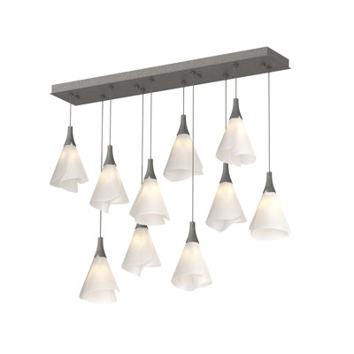 Luminaire suspendu rectangulaire à 10 lumières Mobius