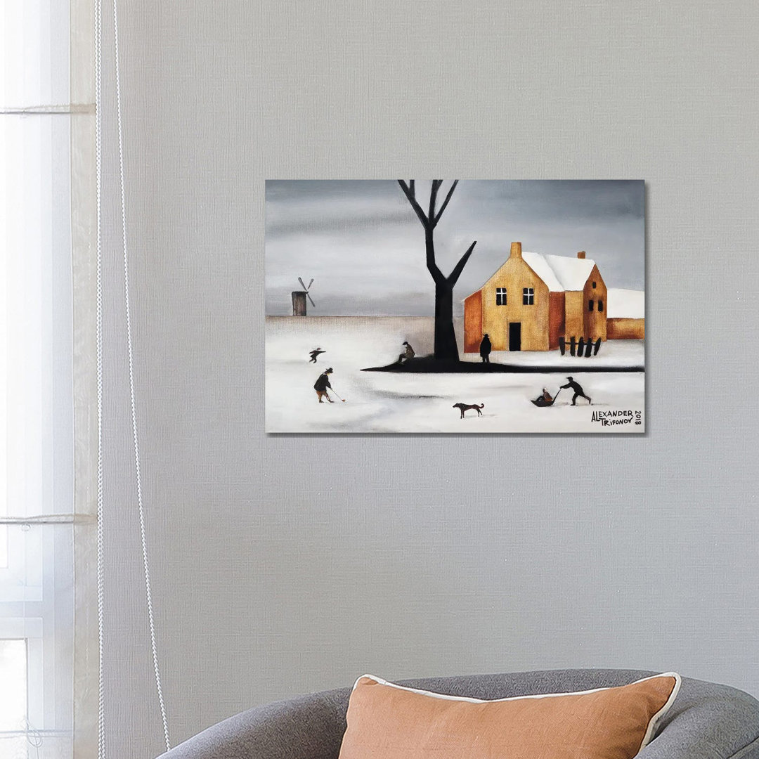 The Mill by Alexander Trifonov - Wrapped Canvas Painting