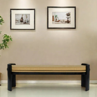 Banc simple, banc de repos de magasin de vêtements noir Mall