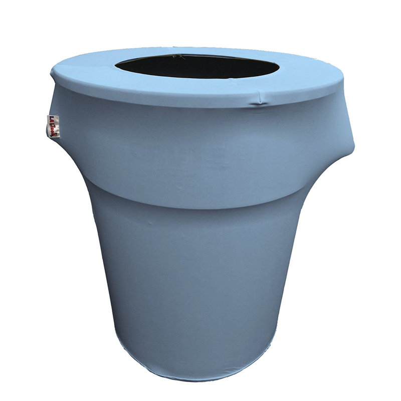 Housse pour poubelle extensible en élasthanne, Bleu clair
