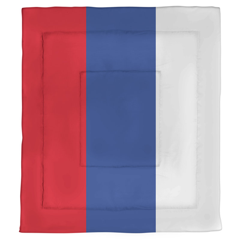 Baltimore Baseball Single Reversible Comforter, King Comforter, Red/Blue/White