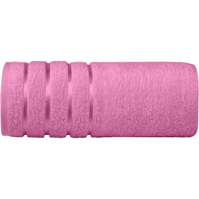 Elegant Comfort 100% Turkish Cotton 4 Lines Viscose Stripe Jumbo Bath Towel - Hotel Spa Quality Extra Large 35 X 70 Inch Bath Towel Soft