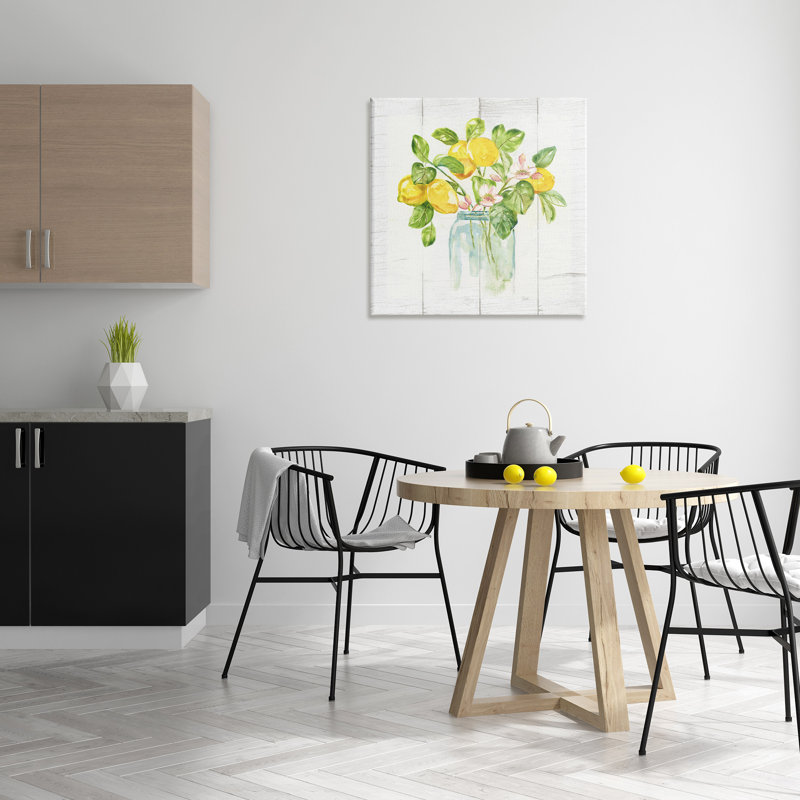 «Lemon Blossom Bouquet», art mural par Nan, H 30 po x l 30 po x P 1,5 po, Toile tendue