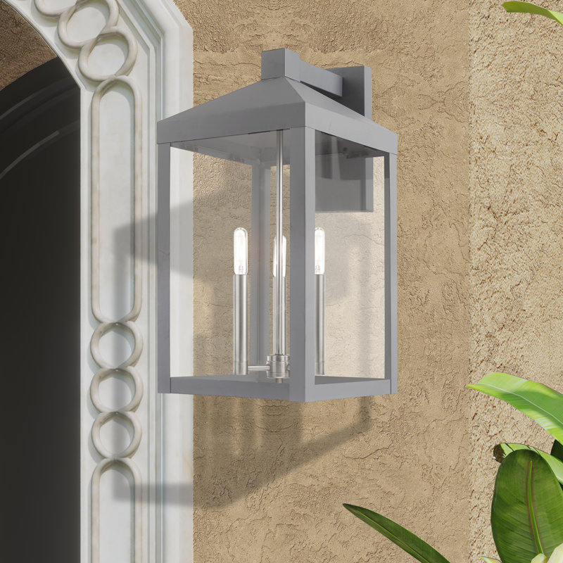 Bartek Wall Light, 21.75" H x 10.5" W x 12.5" D, Nordic Gray