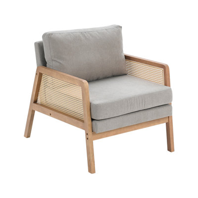 Wood Frame Upholstered Armchair Accent Chair