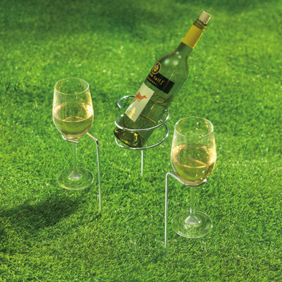 Floor Wine Glass Rack in Silver