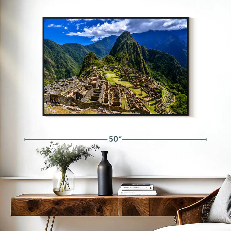 Restes du Machu Picchu, Cadre flottant noir, 40 po x 27 po
