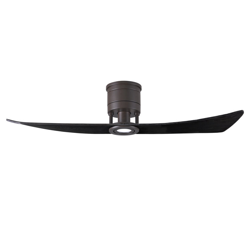 Lindsay 52'' Ceiling Fan with LED Lights, Textured Bronze, Matte Black